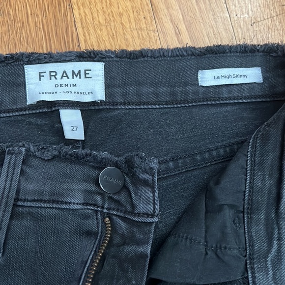 Frame jeans, Le High Skinny, black, sz 27, stretchy - Picture 4 of 6